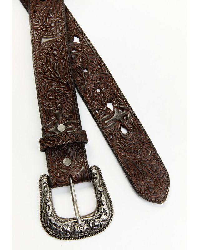 Slim Black Leather Western Belt  Womens Western Belt – Village