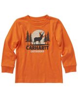 Carhartt Toddler-Boys' Deer Logo Graphic Long Sleeve T-Shirt