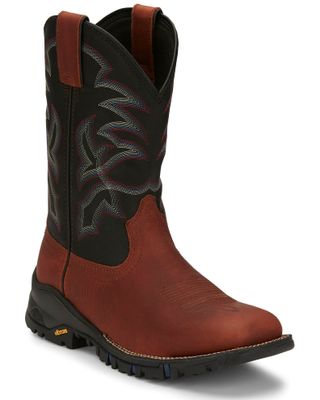 Tony Lama Men's Roustabout Brick Western Work Boots - Soft Toe