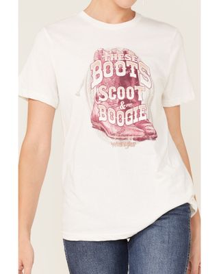 Wrangler Women's These Boots Scoot & Boogie Graphic Tee