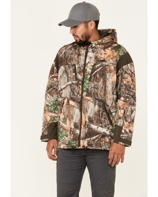 Wrangler ATG Men's All-Terrain Camo Zip-Front Hooded Softshell Jacket