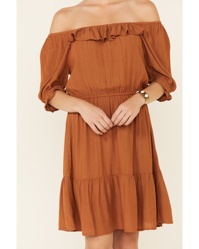 Women's Wrangler Ruffle Off Shoulder Dress