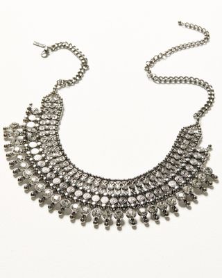 Shyanne Women's Enchanted Forest Pewter Bib Necklace