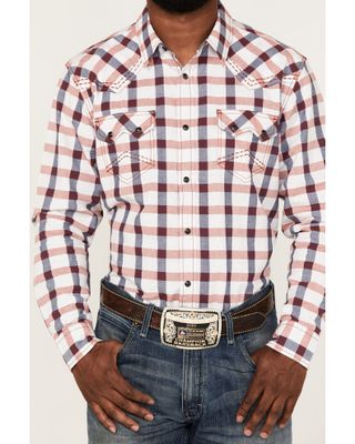 Cody James Men's Blue River Plaid Long Sleeve Snap Western Shirt