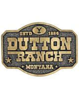 Montana Silversmiths Men's Dutton Ranch Montana Two-Tone Belt Buckle