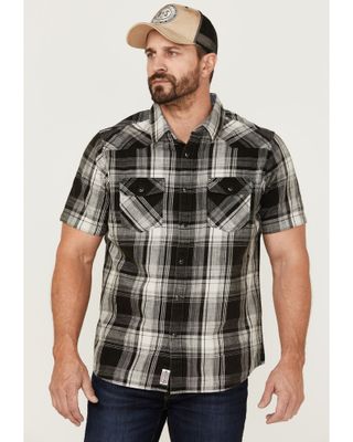 Flag & Anthem Men's Holston Vintage Large Plaid Short Sleeve Snap Western Shirt