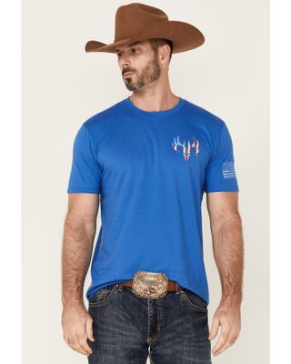 Buck Wear Men's Home Of The Brave Graphic Short Sleeve T-Shirt
