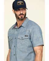 Hawx Men's Rancho Chambray Solid Short Sleeve Work Shirt