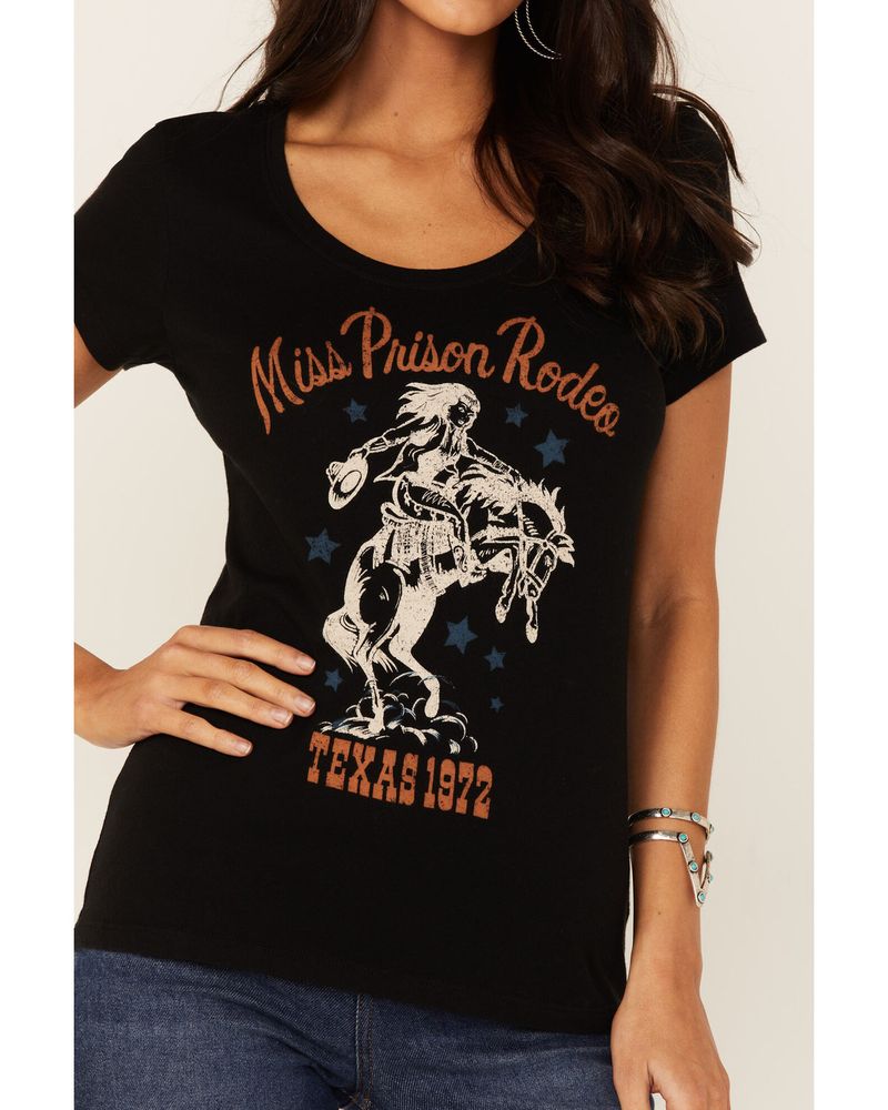 Idyllwind Women's Black Miss Prison Rodeo Graphic Short Sleeve T-Shirt