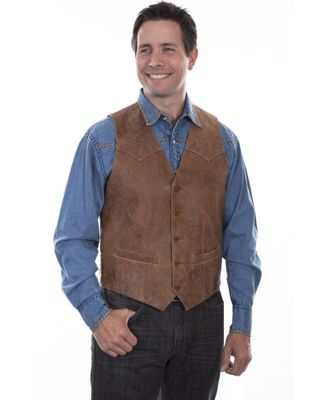 Scully Men's Vintage Leather Western Vest