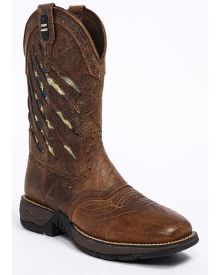 Brothers & Sons Men's Scratch American Flag Lite Performance Western Boots - Square Toe