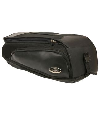 Milwaukee Leather Black Long Textile Back Rack Travel Bag