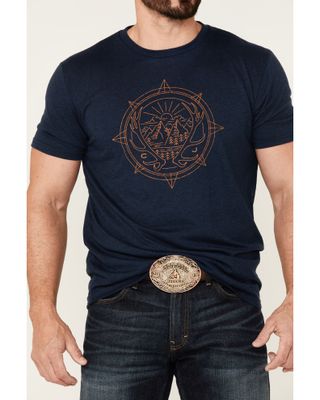 Cody James Men's Navy Directional Graphic Short Sleeve T-Shirt