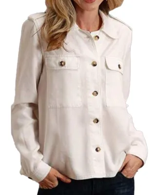 Stetson Women's Lyocell Button-Front Tencel Shirt Jacket