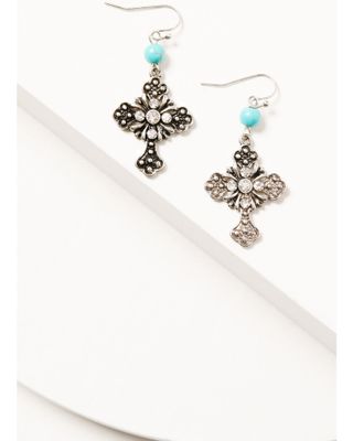 Shyanne Women's Turquoise Cross 6pc Cross Earring Set