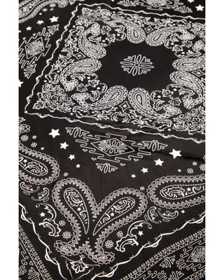Cody James Men's Black Printed Wild Rag Silk Scarf