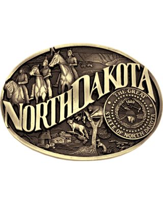 Montana Silversmiths North Dakota State Heritage Attitude Belt Buckle