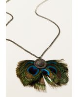 Shyanne Women's Enchanted Forest Peacock Feather Necklace
