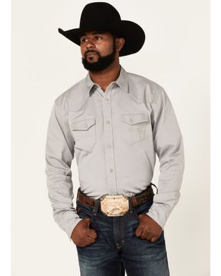Blue Ranchwear Men's Twill Long Sleeve Snap Western Workshirt