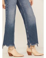 Free People Women's Straight Up Baggy Medium Wash High Rise Jeans
