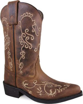 Smoky Mountain Girls' Jolene Waxed Distressed Boots - Medium Toe