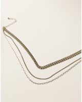 Shyanne Women's Silver Multichain Necklace