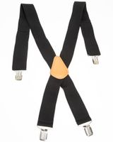 Hawx Men's Black Work Suspenders