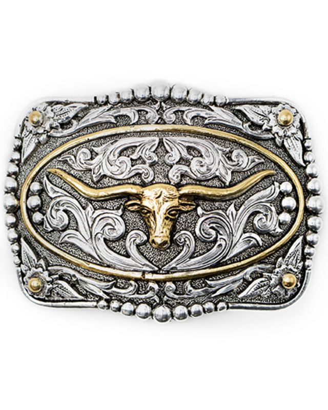 1 1/2 Scalloped Longhorn Western Buckle Belt - AndWest