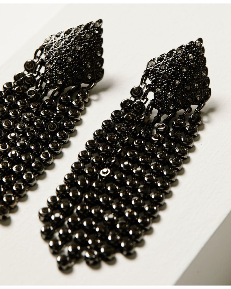Shyanne Women's Enchanted Forest Diamond Chain Fringe Earrings