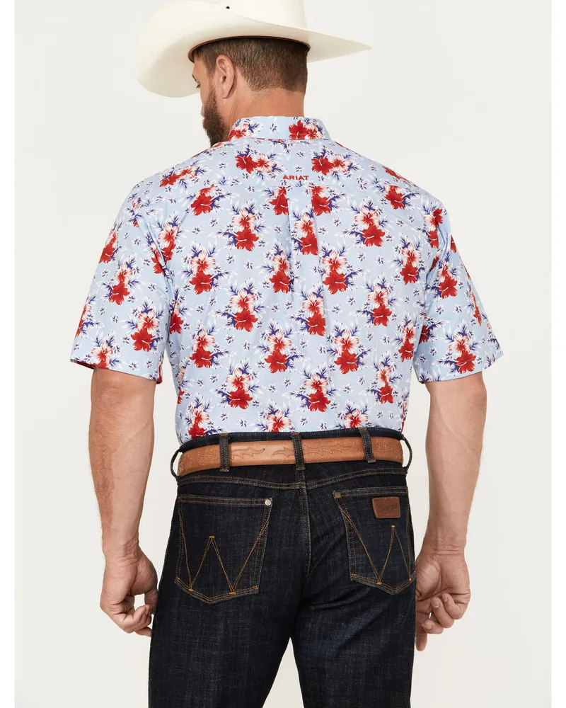 Ariat Men's Jeremiah Floral Print Long Sleeve Button-Down Western Shirt