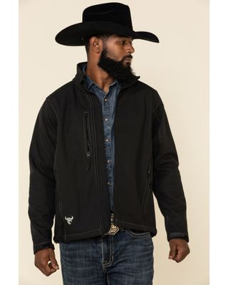 Cowboy Hardware Black Men's Logo Poly Shell Jacket