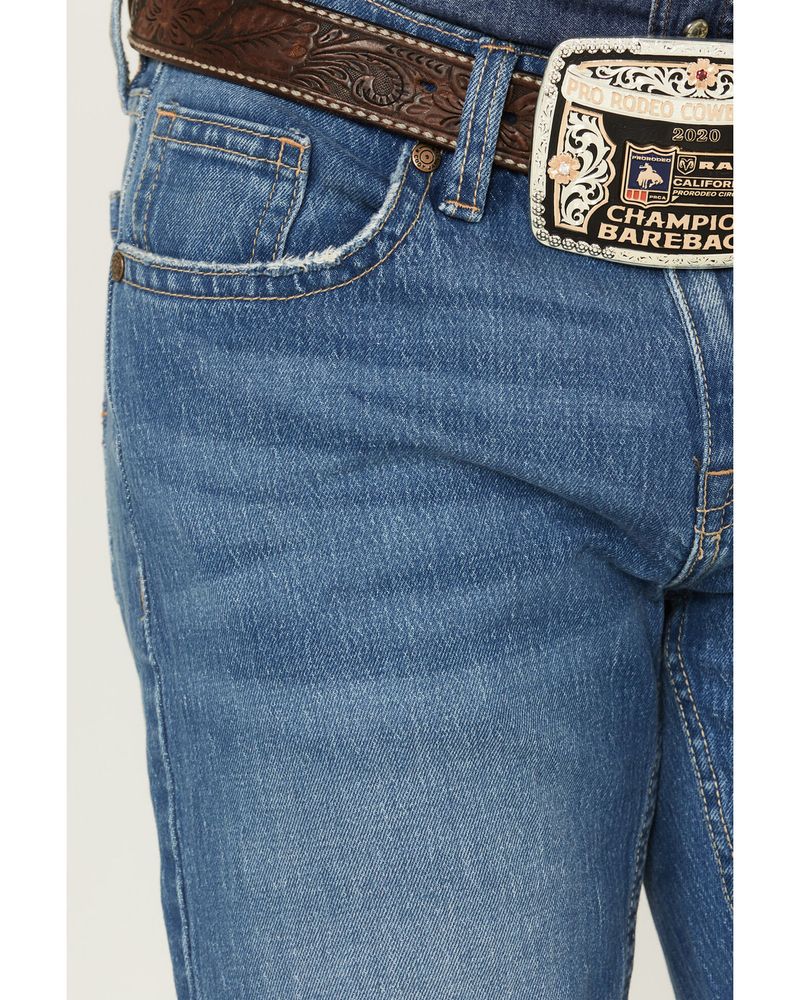 Cody James Men's Buffalo Stackable Medium Wash Stretch Straight Denim Jeans