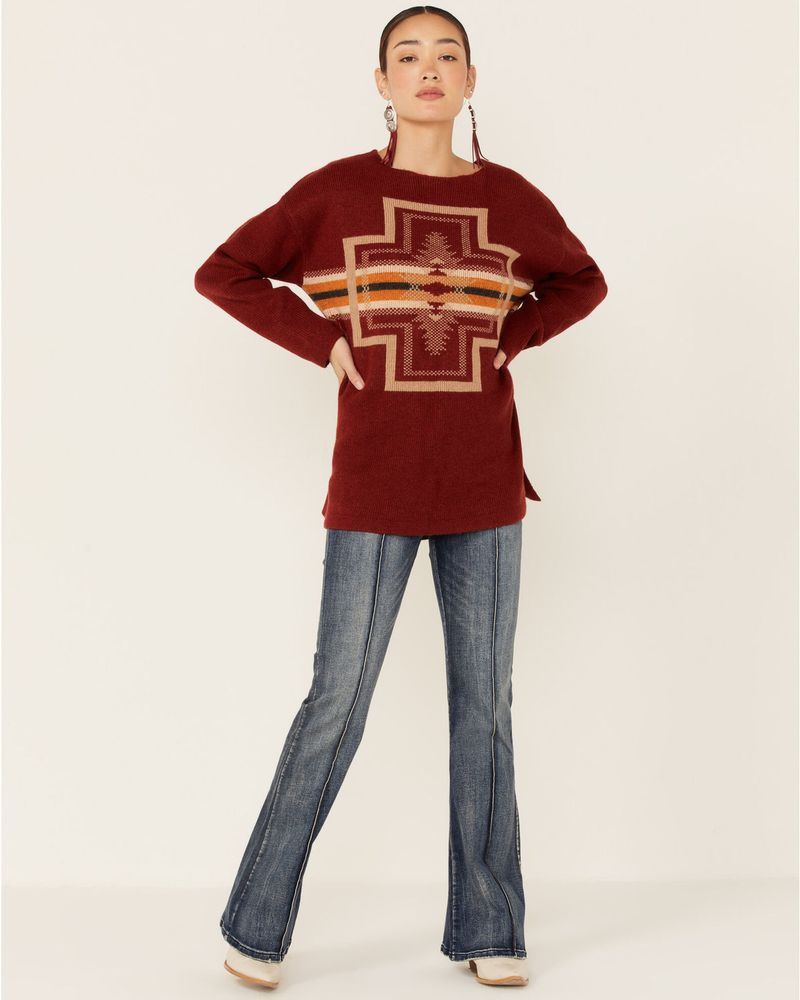 Pendleton Women's Colorful Print Drop-Shoulder Sweater