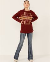 Pendleton Women's Colorful Print Drop-Shoulder Sweater