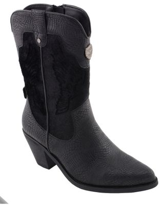 Milwaukee Leather Women's Snake Print Western Boots - Pointed Toe