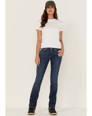 Ariat Women's Rebar Pilar Medium Wash Flex Riveter Bootcut Work Jeans