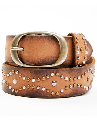 The Leathery Women's Two-Tone Studded Belt