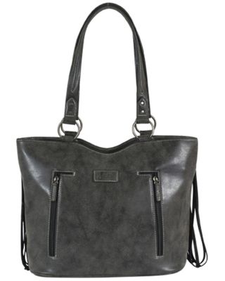 Justin Women's Graphite & Black Fringe Concealed Carry Tote Bag