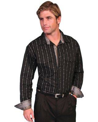 Scully Men's Signature Series Striped Long Sleeve Shirt