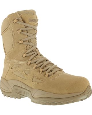 Reebok Men's Stealth 8" Lace-Up Side-Zip Work Boots