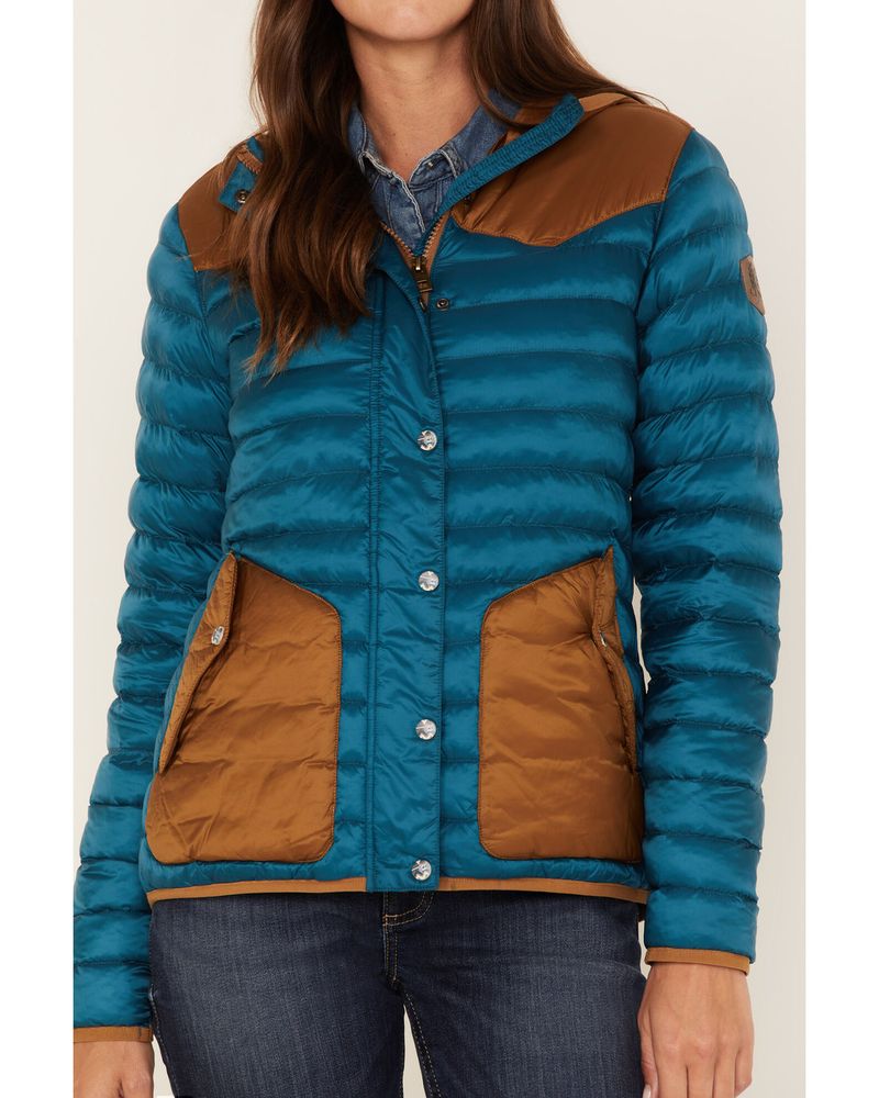 Cinch Women's Quilted Western Color Block Hooded Jacket