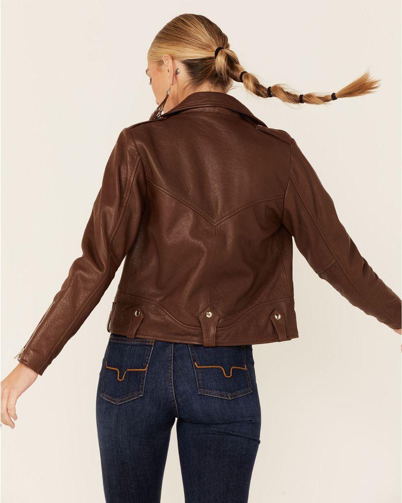 Understated Leather Women's Slick Moto Jacket