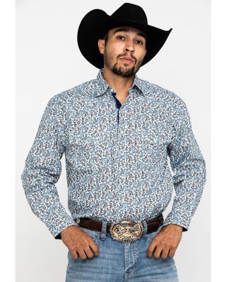 Resistol Men's Tavares Floral Geo Print Long Sleeve Western Shirt