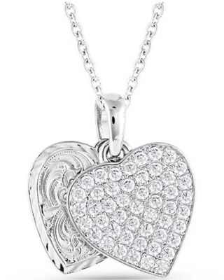 Montana Silversmiths Women's Country Charm Crystal Love Necklace