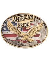 Montana Silversmiths Men's American Pride Attitude Belt Buckle