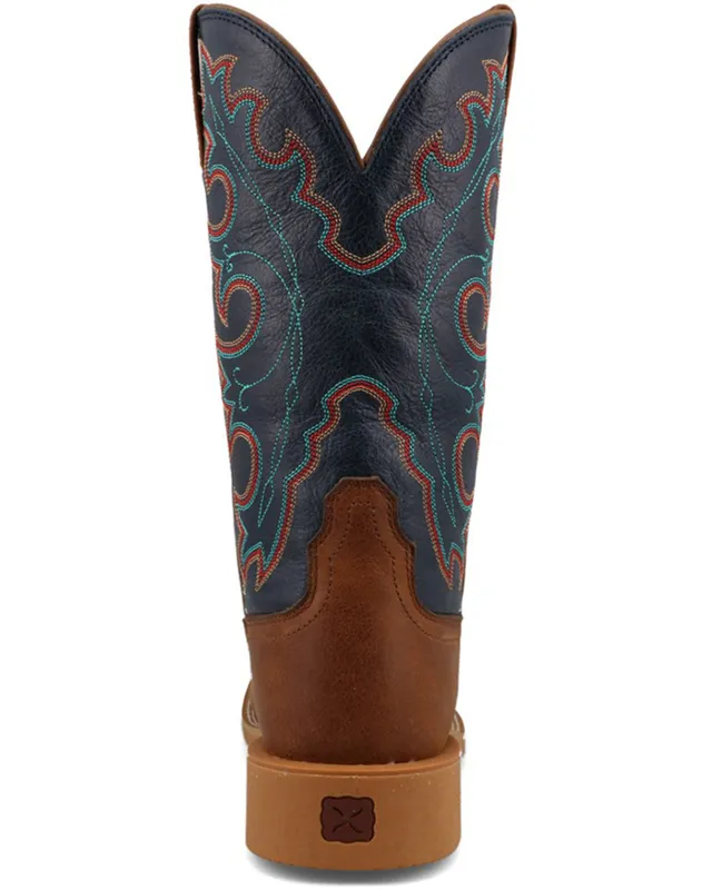 twisted x blue and orange boots