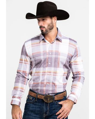 Scully Signature Soft Series Men's Large Plaid Snap Long Sleeve Western Shirt