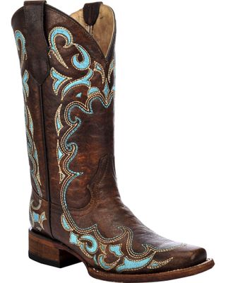Circle G Women's Embroidered Western Boots - Square Toe