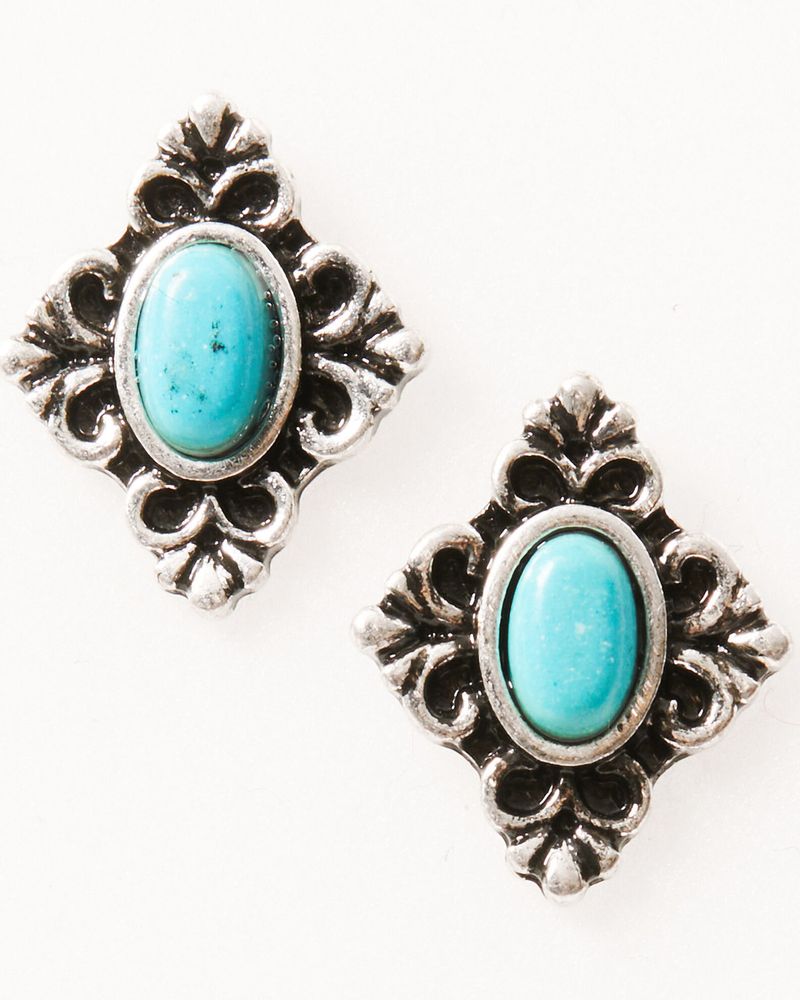 Shyanne Women's Turquoise Cross 6pc Cross Earring Set