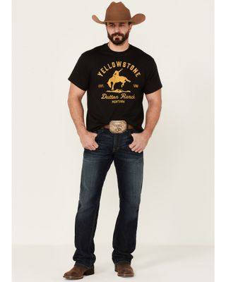Changes Men's Yellowstone Dutton Ranch Bucking Bronco Graphic Short Sleeve T-Shirt